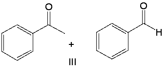 <strong>Provide the reactants that would give the following aldol condensation product. </strong> A) I B) II C) III D) IV E) none of these