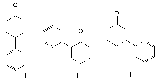 <strong>Predict the major product for the following reaction. </strong> A) I B) II C) III D) IV E) V