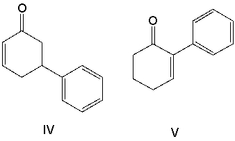 <strong>Predict the major product for the following reaction. </strong> A) I B) II C) III D) IV E) V