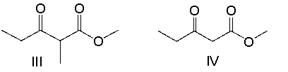 <strong>Predict the product(s) for the following reaction. </strong> A) I B) II C) III D) IV E) all of these
