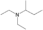 <strong>What is the common name for the following compound? </strong> A) ethylmethylisobutylamine B) diethylisobutylamine C) sec-butyldiethylamine D) 2-diethylaminobutane E) sec-butyldimethylamine