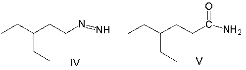 <strong>Predict the product for the following reaction. </strong> A) I B) II C) III D) IV E) III and IV