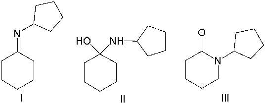 <strong>Predict the product for the following reaction. </strong> A) I B) II C) III D) IV E) V