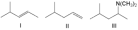 <strong>Predict the major product for the following reaction. </strong> A) I B) II C) III D) IV E) V
