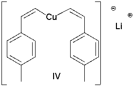 <strong>Which of the following Gilman reagents could be used with a vinyl halide to afford the (E,E)-diene shown below? Select all that apply. </strong> A) I B) II C) III D) IV E) II and III