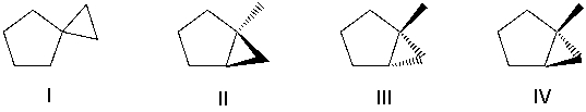 <strong>What product(s) result in the following reaction? Select all that apply. </strong> A)I B)II C)III D)IV