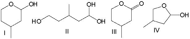 <strong>Predict the major product for the following reaction. </strong> A) I B) II C) III D) IV E) none of these
