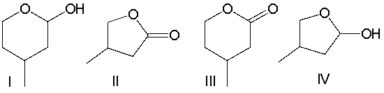 <strong>Predict the major product for the following reaction. </strong> A) I B) II C) III D) IV E) none of these