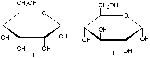 <strong>What is the correct Haworth projection for \alpha -D-glucopyranose? </strong> A) I B) II C) III D) IV E) V