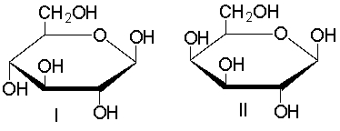 <strong>Which of the following compound(s) would undergo mutarotation in aqueous solution? </strong> A) I B) II and III C) III and IV D) I, II, and III E) all of these