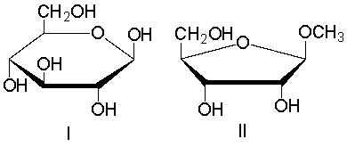 <strong>Which of the following compound(s) would NOT undergo mutarotation in aqueous solution? </strong> A) I B) II and IV C) III D) IV E) II, III and IV