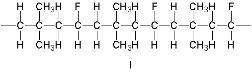 <strong>Which of the following is a region of a random copolymer constructed from isobutylene and vinyl fluoride? </strong> A) I B) II C) III D) IV E) none of these