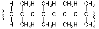 <strong>Which of the following monomer(s) is(are) required to make the polymer below? </strong> A) propene B) isobutylene C) isoprene D) styrene E) none of these