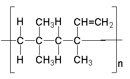 <strong>Which of the following monomer pairs is required to make the polymer below? </strong> A) propene and isobutylene B) isoprene and propene C) ethylene and butene D) isobutylene and isoprene E) none of these