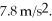 <strong>At a given point above Earth's surface, the acceleration due to gravity is equal to What is the altitude of this point above Earth's surface? (G = 6.67 × 10<sup>-11</sup> N ∙ m<sup>2</sup>/kg<sup>2</sup>, M<sub>earth</sub> = 5.97 × 10<sup>24</sup> kg, R<sub>earth</sub> = 6.38 × 10<sup>6</sup> m)</strong> A) 770 km B) 970 km C) 1500 km D) 2000 km E) 2400 km