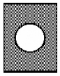 <strong>Consider a flat steel plate with a hole through its center as shown in the figure. When the temperature of the plate is increased, the hole will  </strong> A) expand only if it takes up more than half the plate's surface area. B) contract if it takes up less than half the plate's surface area. C) always contract as the plate expands into it. D) always expand with the plate. E) remain the same size as the plate expands around it. <div style=padding-top: 35px> 