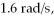 <strong>An object undergoing simple harmonic motion has a maximum displacement of   at   If the angular frequency of oscillation is   what is the object's displacement when  </strong> A) 4.8 m B) 5.6 m C) 3.7 m D) 3.1 m <div style=padding-top: 35px> 