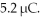 A very small 4.8-g particle carrying a charge of +9.9 μC is fired with an initial speed of directly toward a second small 7.8-g particle carrying a charge of + The second particle is held fixed throughout this process. If these particles are initially very far apart, what is the closest they get to each other? (k = 1/4πε<sub>0</sub> = 9.0 × 10<sup>9</sup> N ∙ m<sup>2</sup>/C<sup>2</sup>)