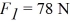 <strong>The figure shows two forces acting on an object, with magnitudes and What third force will cause the object to be in equilibrium (acceleration equals zero)? </strong> A) 52 N pointing down B) 52 N pointing up C) 82 N pointing down D) 82 N pointing up