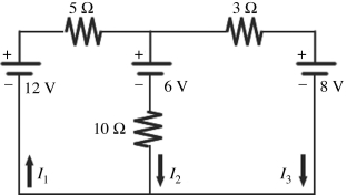 <strong>For the circuit shown in the figure, all quantities are accurate to 2 significant figures. What is the value of the current I<sub>1</sub>? </strong> A) 0.32 A B) 0.11 A C) 0.29 A D) 0.61 A E) 0.89 A