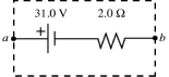 <strong>The emf and the internal resistance of a battery are as shown in the figure. When the terminal voltage V<sub>ab</sub> is equal to 17.4 V, what is the current through the battery, including its direction? </strong> A) 6.8 A, from b to a B) 8.7 A, from b to a C) 6.8 A, from a to b D) 8.7 A, from a to b E) 16 A, from b to a