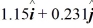 <strong>The angle between vector = 2.00 + 3.00 And vector Is 45.0°. The scalar product of vectors And Is 3.00. If the x component of vector Is positive, what is vector .</strong> A) B) C) D) E)