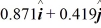 <strong>The angle between vector = 2.00 + 3.00 And vector Is 45.0°. The scalar product of vectors And Is 3.00. If the x component of vector Is positive, what is vector .</strong> A) B) C) D) E)