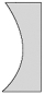 <strong>In the figure,the radius of curvature of the curved part of the lens is 35.0 cm,and the refractive index of the lens material is 1.620.What is the focal length of the lens? </strong> A)+56.5 cm B)-56.5 cm C)+28.2 cm D)+21.6 cm E)-21.6 cm