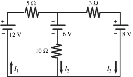 For the circuit shown in the figure,all quantities are accurate to 2 significant figures.What is the value of the current I<sub>1</sub>?
