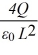 <strong>Consider two closely spaced and oppositely charged parallel metal plates.The plates are square with sides of length L and carry charges Q and -Q on their facing surfaces.What is the magnitude of the electric field in the region between the plates?</strong> A)E = B)E = C)E = 0 D)E = E)E =