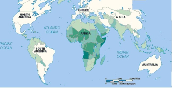 -In the above map,the darker areas most likely represent areas of higher