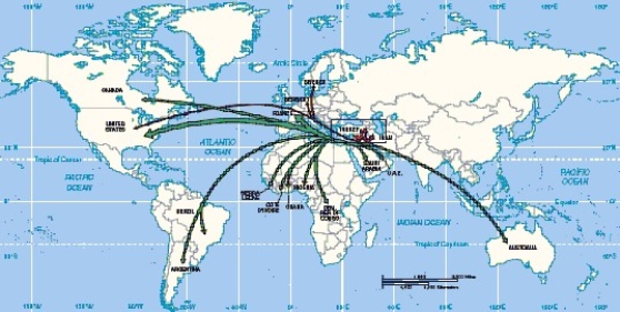 -The above map graphically represents the Kurdish and Lebanese