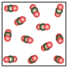 <strong>Use the figures below A) B) C) D) E) -Which of the above figures represents a \underline{\text{gaseous element}} ?</strong> A) Figure A B) Figure B C) Figure C D) Figure D E) Figure E