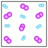 <strong>Use the figures below A) B) C) D) E) -Which of the above figures represents a \underline{\text{gaseous element}} ?</strong> A) Figure A B) Figure B C) Figure C D) Figure D E) Figure E
