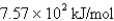 <strong>What is the energy per mole of photons of light with a frequency of </strong> A) B) C) D) E)