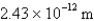 <strong>What is the de Broglie wavelength of an electron traveling at 9.47% of the speed of light? ( )</strong> A) B) C) D) E)