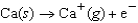 <strong>The change in energy for which of the following processes corresponds to the first ionization energy of calcium?</strong> A) B) C) D) E)