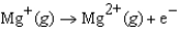 <strong>Which of the following equations corresponds to the second ionization of magnesium?</strong> A) B) C) D) E)