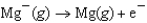 <strong>Which of the following equations corresponds to the second ionization of magnesium?</strong> A) B) C) D) E)