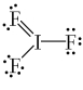 <strong>What is the correct Lewis structure for IF<sub>3</sub>?</strong> A)   B)   C)   D)   E)   <div style=padding-top: 35px> 