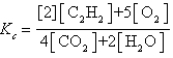 <strong>Which expression correctly describes the equilibrium constant K<sub>c</sub> for the following reaction?  </strong> A)   B)   C)   D)   E)   <div style=padding-top: 35px> 