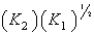 <strong>Given the equilibrium constants for the following reactions: 4Cu(s)+ O<sub>2</sub>(g)   2Cu<sub>2</sub>O(s),K<sub>1</sub> 4CuO(s)   2Cu<sub>2</sub>O(s)+ O<sub>2</sub>(g),K<sub>2</sub> What is K for the system 2Cu(s)+ O<sub>2</sub>(g)   2CuO(s) Equivalent to?</strong> A)   B)   C) (K<sub>1</sub>)(K<sub>2</sub>) D)   E)   <div style=padding-top: 35px> 