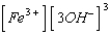 <strong>What is the solubility product expression for Fe(OH)<sub>3</sub>?</strong> A) K<sub>sp</sub> = B) K<sub>sp</sub> = C) K<sub>sp</sub> = D) K<sub>sp</sub> = E) K<sub>sp</sub> =