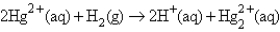The following has a potential of 0.92 V: If the concentrations of the ions were 1.0 M and the pressure of H<sub>2</sub> were 1.0 atm,then E<sup> \circ </sup> for the half-reaction Would be