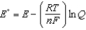 <strong>Which of the following equations is a correct form of the Nernst equation?</strong> A) B) C) D) E)