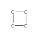 <strong>The carbon-carbon bonding of cyclobutane is shown below.How many hydrogen atoms are needed to complete the structural formula of cyclobutane? </strong> A) 6 B) 8 C) 10 D) 12 E) 14