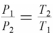 <strong>Which of the following formulas expresses the relationship between the pressure and absolute temperature of a gas sample whose volume is fixed?</strong> A) B) C) D)