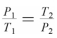 <strong>Which of the following formulas expresses the relationship between the pressure and absolute temperature of a gas sample whose volume is fixed?</strong> A) B) C) D)