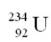 <strong>The product of the alpha decay of the uranium isotope is</strong> A) . B) . C) . D) .