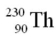 <strong>The product of the alpha decay of the uranium isotope is</strong> A) . B) . C) . D) .